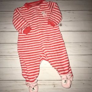 ⭐️ Carters newborn NB terrycloth Striped Sleeper